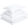 Image 2 : 4 Sets - Amazon Basics Lightweight Microfiber 3-Piece Duvet Cover Set Full/Queen - RV: $270 CAD - Br