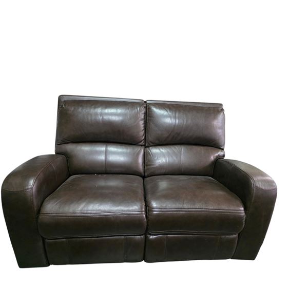 New – Top Grain Leather Power Loveseat