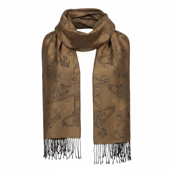 Authentic - Vivienne Westwood Orb Logo Scarf - Made in Italy