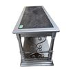 Image 3 : Silver Tone Side Table, H29" x W48" x 20"