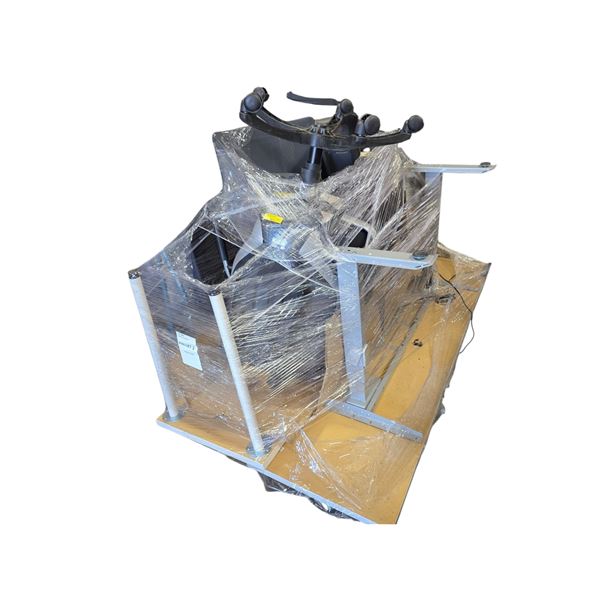 Pallet of Assorted Office Furniture - Electric Desk and Chairs