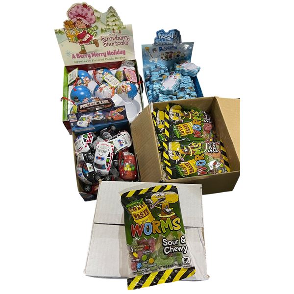 Group of Assorted Candies - Strawberry Shortcake, Frosty the Snowman, and More - some expired