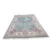 Image 2 : Hand Tufted Wool Rug - Green & White, 84" x 108"