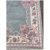 Image 3 : Hand Tufted Wool Rug - Green & White, 84" x 108"