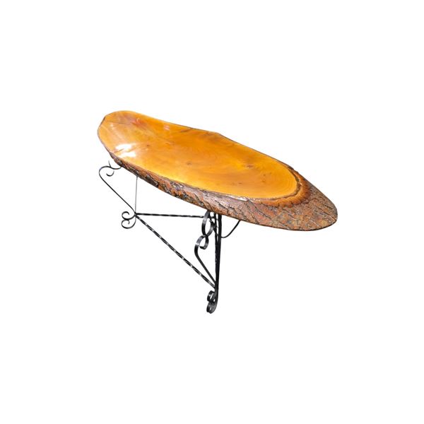 Live Edge Wood Slab Table, H19" x W48" x 18"