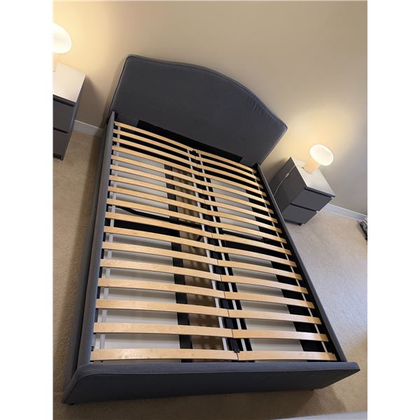 Gray Queen Size Bed Frame