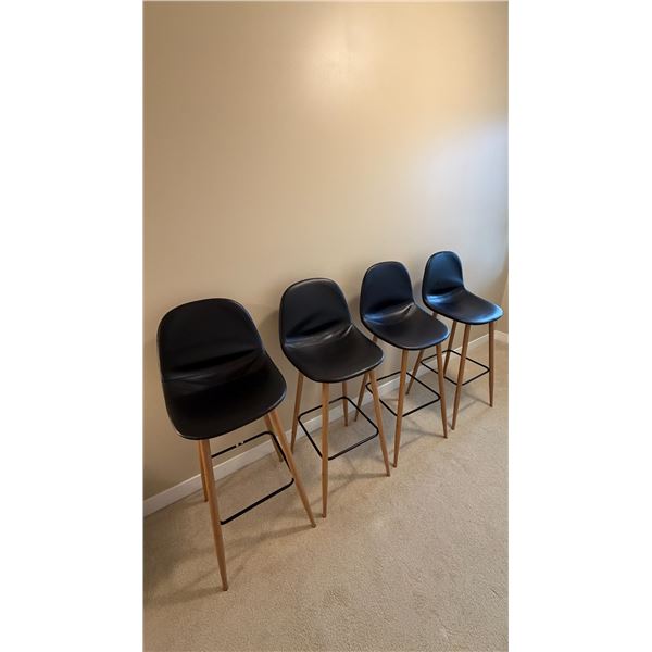 4-Pcs Office Bar Stools, H42" Each