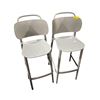 Image 1 : Pair of Gray Bar Stools, H42" Each