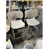 Image 2 : Pair of Gray Bar Stools, H42" Each