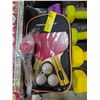 Image 4 : Group of Assorted Fitness Equipment Items - Dartboard, Dumbbells, Foam Roller, and More