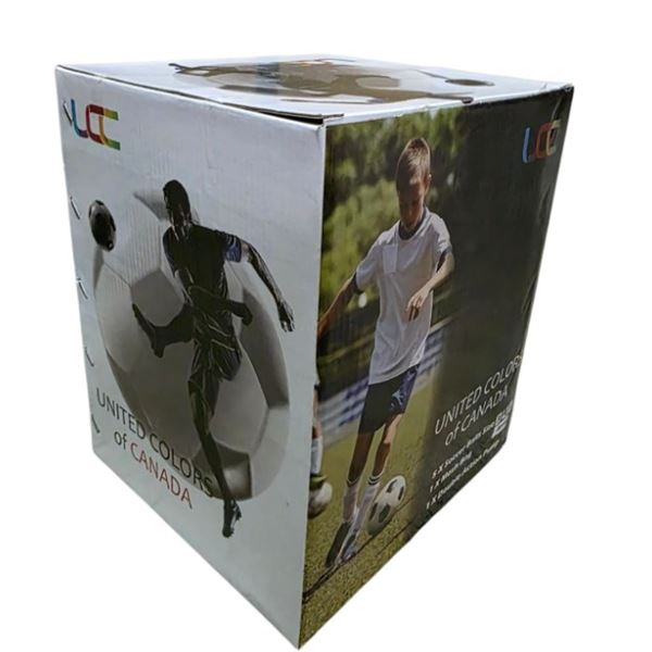 4 Boxes - United Color of Canada Soccer Balls - Size 3 (5 Balls Each), Mesh Bag & Pump