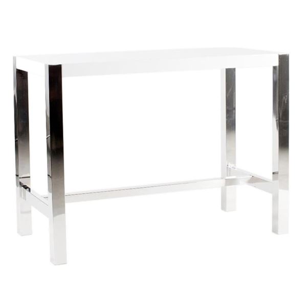 New - Moe's Riva Modern Wood Counter Table White - RV: $1578 CAD, H41" x W47" x  D23.5" - Store Disp