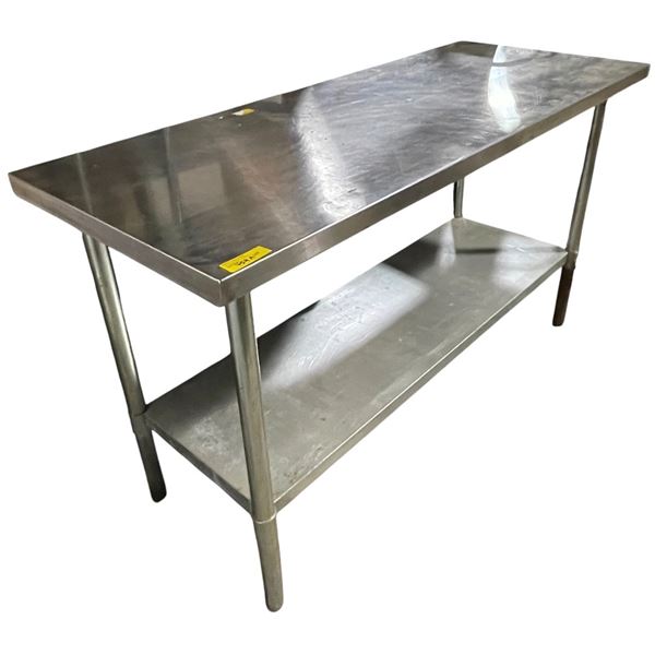 2-Tier Stainless Steel Work Table, H34' x W60" x D24"