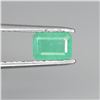 Image 1 : 7X5 MM NATURAL UNHEATED EMERALD 1.15 CT. - APPRAISED REPLACEMENT VALUE CAD 1,130