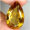 Image 1 : BIG 32.09 CT. ORANGE-YELLOWISH CITRINE 28X17 MM - APPRAISED REPLACEMENT VALUE CAD 1,925
