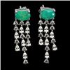 Image 1 : BIG 7X5 GREEN OPAL AND CZ EARRINGSMARQUISE CUT PERIDOT, CHROME DIOPSIDE AND CZ BUTTERFLY-SHAPED RING