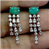 Image 2 : BIG 7X5 GREEN OPAL AND CZ EARRINGSMARQUISE CUT PERIDOT, CHROME DIOPSIDE AND CZ BUTTERFLY-SHAPED RING