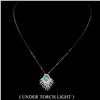 Image 1 : CRYSTAL OPAL PENDANT IN 14K WHITE GOLD OVER 925 STERLING SILVER - APPRAISED REPLACEMENT VALUE CAD 43