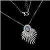 Image 2 : CRYSTAL OPAL PENDANT IN 14K WHITE GOLD OVER 925 STERLING SILVER - APPRAISED REPLACEMENT VALUE CAD 43
