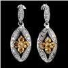 Image 1 : CITRINE EARRINGS IN 14K WHITE GOLD OVER 925 STERLING SILVER - APPRAISED REPLACEMENT VALUE CAD 580