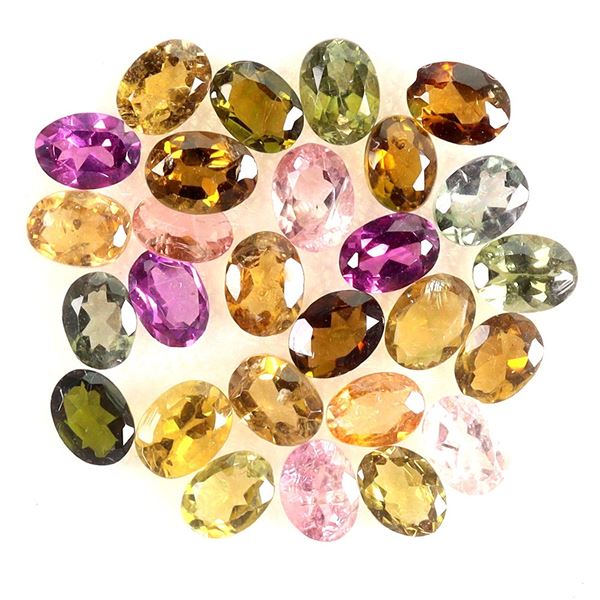OVAL CUT 4X3 MM UNHEATED MULTI-COLOR TOURMALINE 27 PCS. 4.28 CT - APPRAISED REPLACEMENT VALUE CAD 43