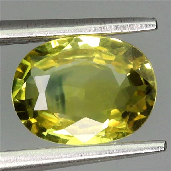 8X6 MM OVAL CUT NATURAL YELLOW-BLUISH AUSTRALIAN SAPPHIRE - APPRAISED REPLACEMENT VALUE CAD 760