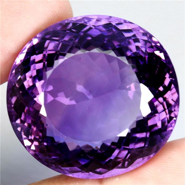 BIG 33.7 CT. SPARKLING UNTREATED DARK PURPLE AMETHYST 21X14 MM - APPRAISED REPLACEMENT VALUE CAD 5,3