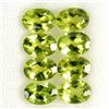 Image 1 : 7X5 MM UNHEATED TOP RICH GREEN PERIDOT 8 PCS. 7.27 CT - APPRAISED REPLACEMENT VALUE CAD 1,000
