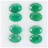 Image 1 : 7X5 MM OVAL CUT NATURAL UNHEATED EMERALD 8 PCS. 5.63 CT. - APPRAISED REPLACEMENT VALUE CAD 1,430