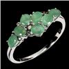 Image 2 : EMERALD RING 14K WHITE GOLD OVER 925 STERLING SILVER - SIZE 9 - APPRAISED REPLACEMENT VALUE CAD 525