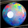 Image 1 : BIG 4.60 CT. ROUND CABOCHON AAA FLORAL FLASH PLAY OF COLOR CRYSTAL OPAL 12 MM GEMSTONE - APPRAISED R