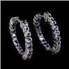 Image 1 : TANZANITE EARRINGS IN 14K WHITE GOLD OVER 925 STERLING SILVER - APPRAISED REPLACEMENT VALUE CAD 720