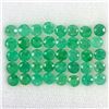 Image 1 : 4.70 CT. ROUND CUT EMERALD 40 PCS. 3 MM - APPRAISED REPLACEMENT VALUE CAD 1,850