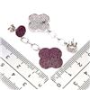 Image 3 : STUNNING ROUND DIAMOND CUT MYANMAR RUBY EARRINGS IN 2-TONE BLACK RODIUM AND 14K WHITE GOLD OVER 925 