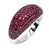 Image 2 : STUNNING ROUND DIAMOND CUT MYANMAR RUBY RING IN 2-TONE BLACK RODIUM AND 14K WHITE GOLD OVER 925 STER