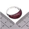 Image 3 : STUNNING ROUND DIAMOND CUT MYANMAR RUBY RING IN 2-TONE BLACK RODIUM AND 14K WHITE GOLD OVER 925 STER
