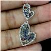 Image 1 : MULTI-COLOR ROUND DIAMOND CUT SAPPHIRE PENDANT IN 14K WHITE GOLD OVER 925 STERLING SILVER - APPRAISE