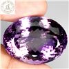 Image 1 : GIGANTIC 92.65 MUSEUM SIZE OVAL CUT PURPLE AMETHYST - APPRAISED REPLACEMENT VALUE CAD 31,940