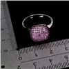 Image 3 : ROUND DIAMOND CUT PINK SAPPHIRE RING IN 14K WHITE GOLD OVER 925 STERLING SILVER â€[x=#8220/