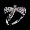 Image 2 : BUTTERFLY-SHAPED TANZANITE RING IN 14K WHITE GOLD OVER 925 STERLING SILVER â€“ SIZ