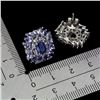 Image 3 : 7X5 MM KYANITE AND TANZANITE EARRINGS IN 14K WHITE GOLD OVER 925 STERLING SILVER â€[x=#8220