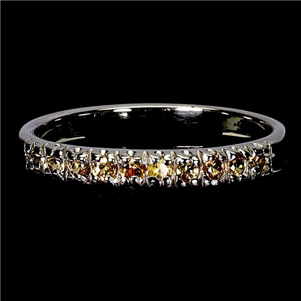 MULTI-COLOR SAPPHIRE RING IN 14K WHITE GOLD OVER 925 STERLING SILVER â€“ SIZE 8 - 