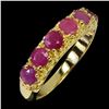 Image 1 : RUBY RING IN 14K YELLOW GOLD OVER 925 STERLING SILVER â€“ SIZE 8 - APPRAISED REPLA