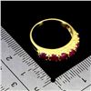 Image 3 : RUBY RING IN 14K YELLOW GOLD OVER 925 STERLING SILVER â€“ SIZE 8 - APPRAISED REPLA
