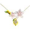 Image 2 : MOTHER OF PEARL PENDANTIN 14K WHITE GOLD OVER 925 STERLING SILVER â€“ 18 INCHES LO