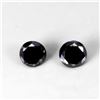 Image 1 : PAIR 2 PCS. 0.25 CT 3 MM BRILLIANT CUT BLACK DIAMOND - APPRAISED REPLACEMENT VALUE CAD 400