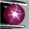 Image 1 : RARE ROUND CABOCHON 100% NATURAL 6 RAYS STAR RUBY 1.65 CT. 6.5 MM - APPRAISED REPLACEMENT VALUE CAD 