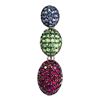 Image 2 : BEAUTIFUL TSAVORITE GARNET, RUBY AND SAPPHIRE PENDANT IN 2-TONE BLACK-RHODIUM AND 14K WHITE GOLD OVE