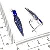 Image 3 : 6X4 OCTAGON CUT BLUE SAPPHIRE EARRINGS IN 14K WHITE GOLD OVER 925 STERLING SILVER - APPRAISED REPLAC
