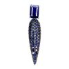 Image 2 : 6X4 OCTAGON CUT BLUE SAPPHIRE PENDANT IN 14K WHITE GOLD OVER 925 STERLING SILVER - APPRAISED REPLACE